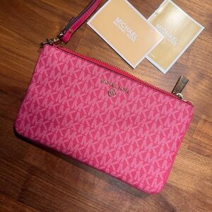Michael Kors Vibrant Pink Clutch